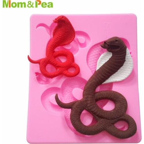 Mom&Pea MPA0759 Snake Shaped Silicone Mold Cake Decoration Fondant Cake 3D Mold Food Grade
