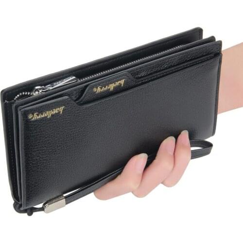 New Men Pu Leather Wallets Male Long Zipper & Hasp Purse Multifunctional Large Capacity Money Bag Phone Pocket Coin Card Holders