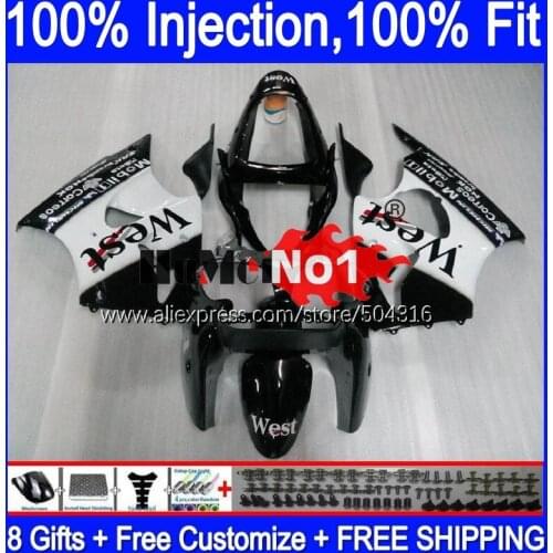 OEM For KAWASAKI ZX 6R 636 600 CC 6 R ZX636 ZX6R 00 01 02 Black west 70MC.3 ZX-636 600CC ZX600 ZX-6R 2000 2001 2002 Fairings