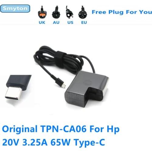 Original 65W AC Adapter Charger TPN-CA06 TYPE-C Power Supply For HP 20V 3.25A SPECTRE X360 13-AE005NA ELITEBOOK 1040 G4 Laptop
