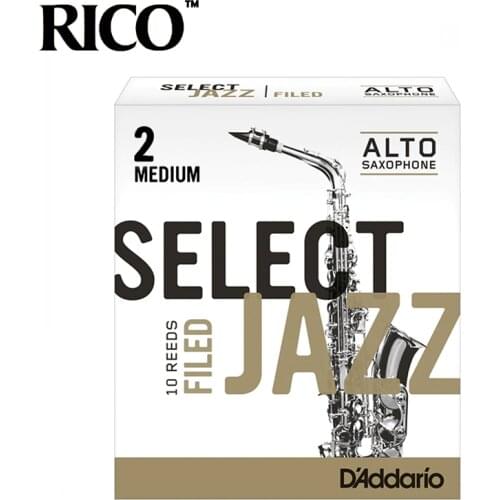 RICO Select Jazz Alto Sax Reeds / Saxophone Alto Eb Reeds, Filed, Strength 2M/2H/3S, 10-pack [Free shipping]