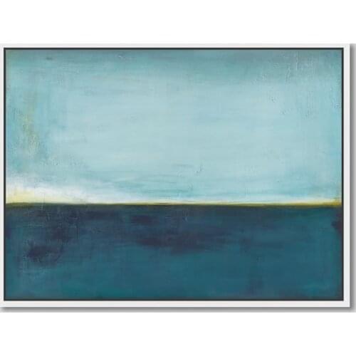 Hand Painted Sea Canvas Painting Blue Abstract Painting Minimalist Art Modern Wall Decor Large Wall Art Picture Art Home Decor