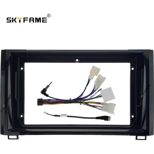 SKYFAME Car Radio Fascia for TOYOTA Sequoia smooth Tundra 2014-2018 Stereo Android Dashboard Kit Face Plate