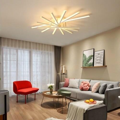 Modern LED Chandelier Lighting For Living Room Bedroom Dining Room Study Room White Black Coffee LED Chandelier Lamp AC 110-220V