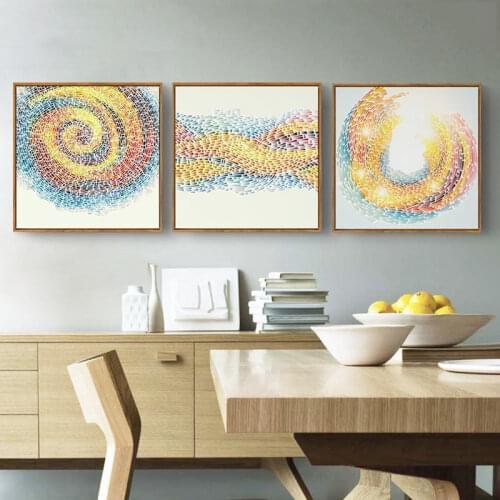 Modern Minimalist Abstract Zen Annual Ring Home Decoration Living Room Sofa Background Wall Printing Canvas Hanging Painting