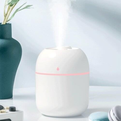1PCs Ultrasonic Mini Air Humidifier 220ML Aroma Essential Oil Diffuser Home Car USB Fogger Mist Maker with LED Night Lamp 2021