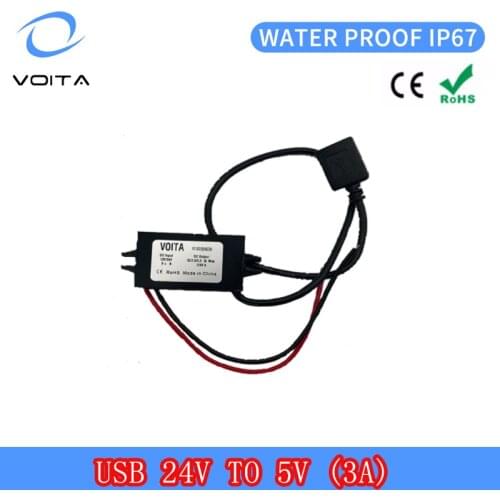 VOITA fast quick car charger qc 3.0 usb 4-40v to 3.7-12v 2.4a 3.2a 4.2a 12/24v to 5v dc dc converter