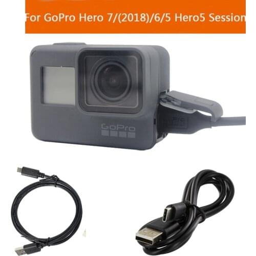 For Gopro Hero 7/6/5 Charging USB Hero5 Session Cable type-c Sync Data USB Cable for Go Pro 2018 Action Sport Camera Accessories