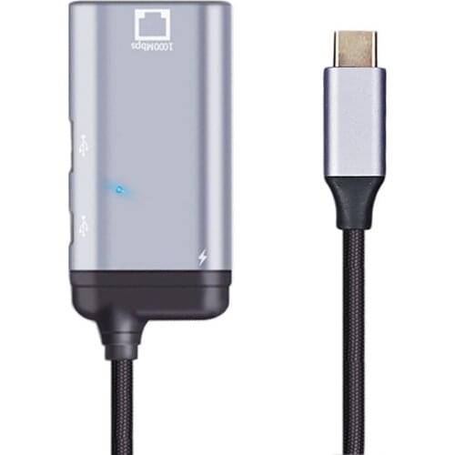 Zihan USB-C Type-C USB3.1 to 1000Mbps Gigabit Ethernet Network LAN Adapter with Female PD Power Port
