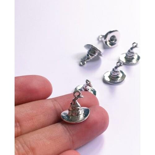 12pcs Wizard Hat Connector,Charms Women Jewelry DIY Necklace Bracelet Key Chain Aesthetic Accessories Jewelry Making Supplies