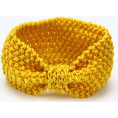 16pcs/lot Crochet Knotted Headband Earwarmer Knot Hair Band Turban Knitted Winter Warm Headband Baby Girl Hair Accessory