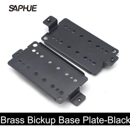 2pcs Durable Brass-Black Plated Humbucker Guitar Pickup Base Plate Neck Bridge Pickup Baseplate for Guitar Parts