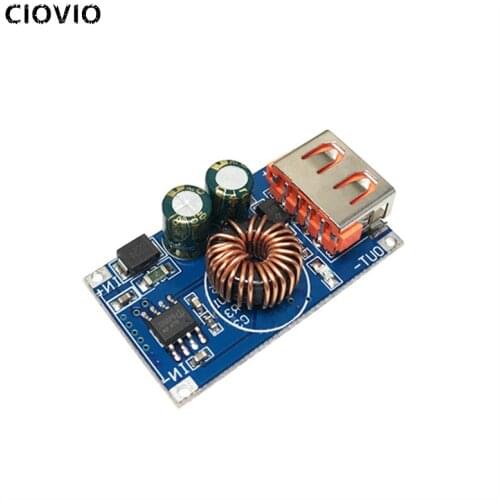 5P Car QC3.0 Fast Quick Charging Board USB Step Down Buck Converter 12V 24V to 3V 5V Voltage Regulator for iPhone Huawei Samsung