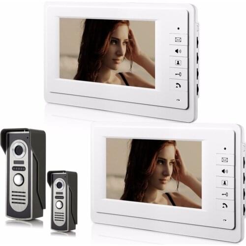 7 Inch LCD Monitor 2V2 700TVL Wired Intercom Video Door Phone XSL-70F-M