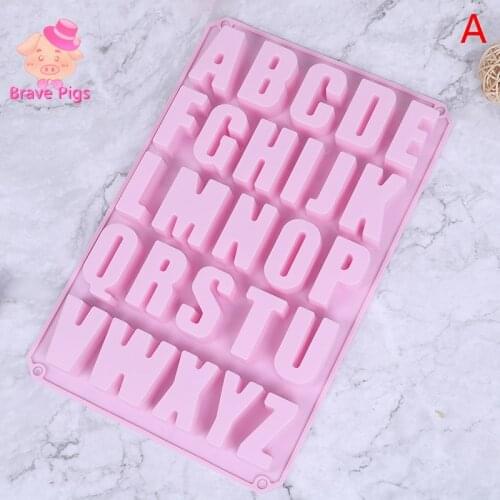 Alphabet Concrete Molds Plaster Number Silicon Mold Concrete Capital Letter Mold English Letters Molds Random Color