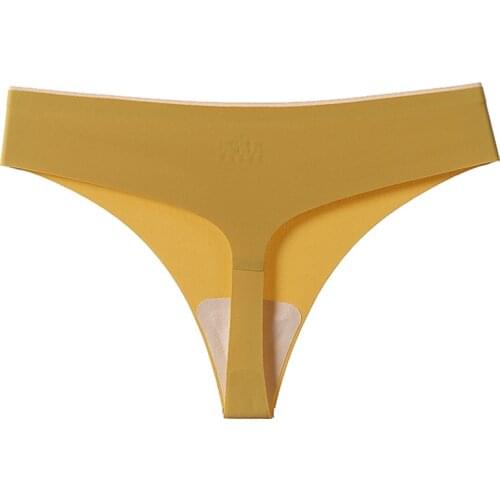 Seamless Panties Women Nylon Ultra-thin G-string Low Rise Intimate T Back Lingerie Female Solid Color Breathable Thong Underwear