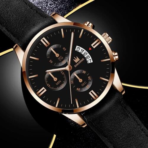 SHAARMS Mens Watches Top Luxury Casual Watch Men Quartz Fashion Business Wristwatch Hodinky Relogio Masculino Erkek Saat Reloj