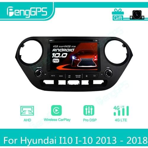 For Hyundai I10 I-10 2013 - 2018 Android Car Radio Stereo Multimedia DVD Player 2 Din Autoradio GPS Navigation PX6 Unit Screen
