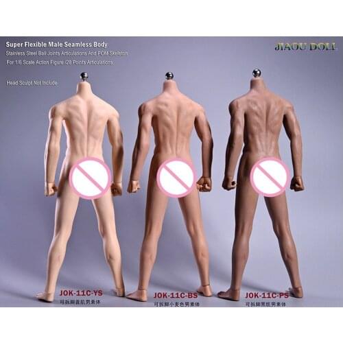 Hot Sale 1/6 New Strong Male Super-Flexible Seamless Body with Stainless steel Skeleton Model Jiaou Doll JOK-12D for 12'' Figure