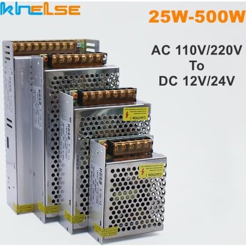12V 24V Power Suppy 60W 100W 200W 300W Transformer AC110-220V To DC12/24V 5A 10A 15A 20A Regulator Voltage Switching Power SMPS