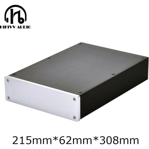 Hifivv audio Small aluminum chassis for headphone amplifier / power amplifier /preamp amplifier JC2206 (W215mm H62mm D308mm )