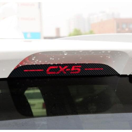 For Mazda CX-5 CX5 2020 2020 Accessories Carbon Fiber Car Brake Light Stickers Refit Body Exterior decoration Sticker 1pcs
