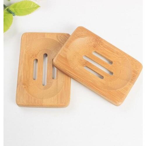Natural Bamboo Wooden Soap Dish Wooden Soap Tray Holder Storage For Bath Shower Bathroom LX1816