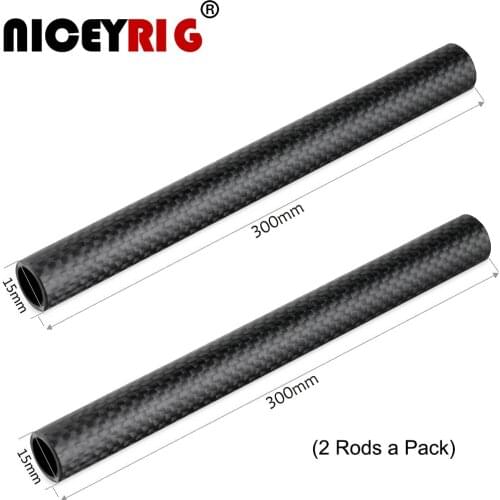 NICEYRIG 15mm Rod Rig Camera Rod Double Quick Support Rods DSLR Camera 15mm Rails Straight Shoulder Rig Carbon Fiber Lightweight