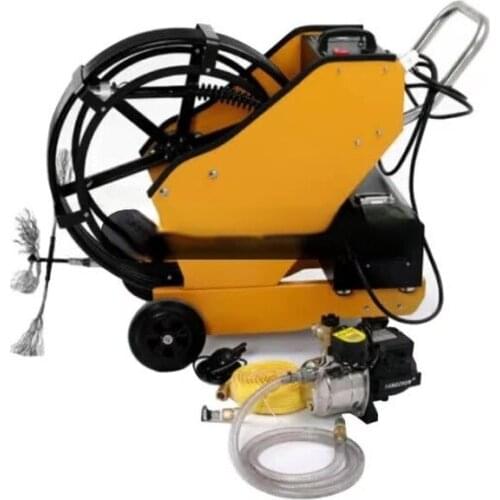 Kitchen grease ventilation air pipe duct cleaning machine equipment with brush