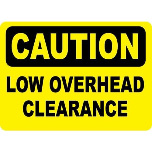 Caution Low Overhead OSHA Poster Funny Art Decor Vintage Aluminum Retro Metal Tin Sign