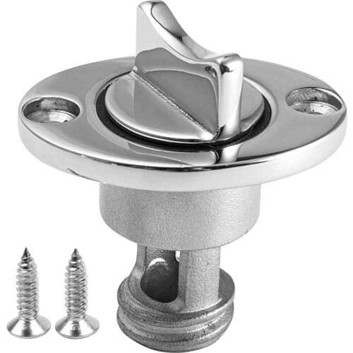 Oval Garboard Drain Plug Marine 316 Stainless Steel Drain Plug Fits 1 Inch Hole Boat Transoms Drain Plug with Screws