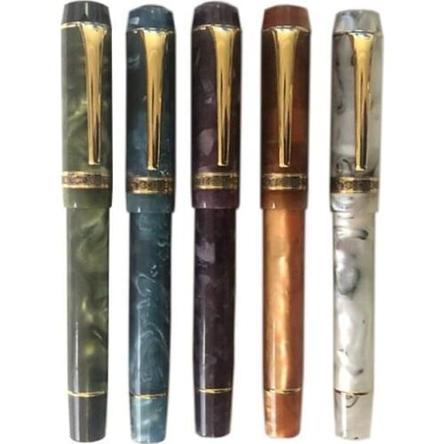 Kaigelu 316 Elegant Marble Celluloid Fountain Pen 22KGP Medium Nib Multicolor Phantom Pattern For Business Writing Pen