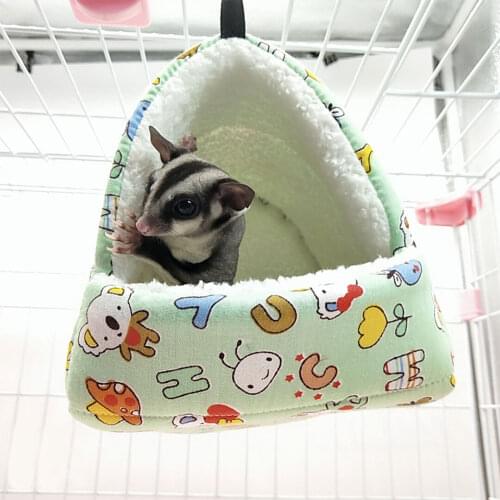 Pet Warm Hammock Squirrel Hamster Hanging Cave Bed Guinea Pig Rabbit Hedgehog Bed Sugar Glider Sack For Cage Accessories Nest