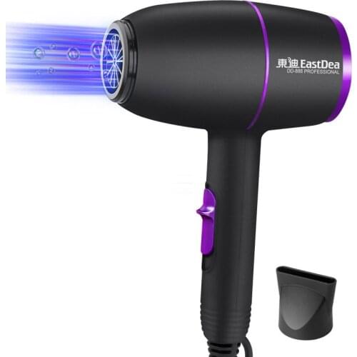 1800W professional hair dryer blow hot air style with Nozzles hot cold air speed adjust Salon Hair Styling Tool