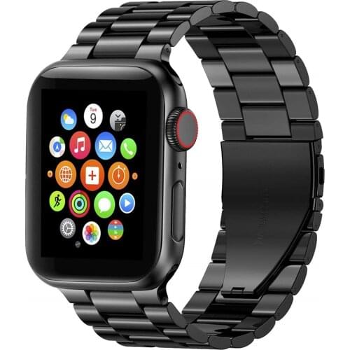 Compatible for Apple Watch series 5 Band 44mm Upgraded Stainless Steel Business wrist strap link bracelet for iWatch 5 40mm belt