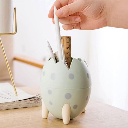 Cartoon Dragon Egg Pen Holder Home Office Storage Box Containers Household Stationery Organizer Home Decor Desktop Organizer
