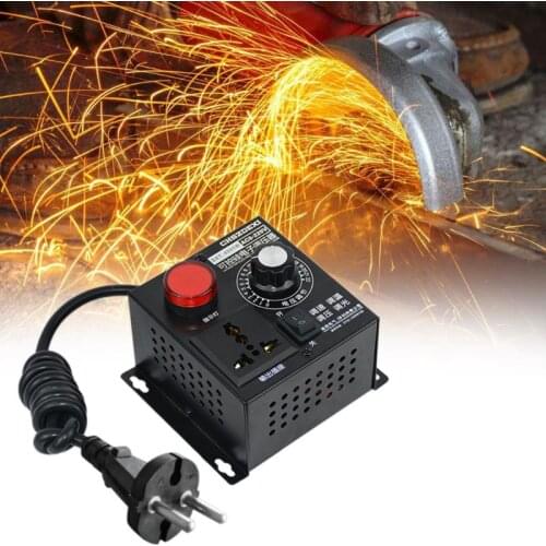 SCR Electronic Voltage Regulator AC 220V 4000W Temperature Motor Fan Speed Controller Dimmer Adjustable Electric Tool