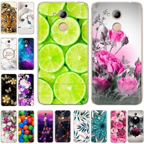 For Huawei Honor 6C Case Silicone Cover Phone Case for Huawei Honor 6C Pro Soft TPU Cover Honor6C Cute Cat Flower Fundas Coque