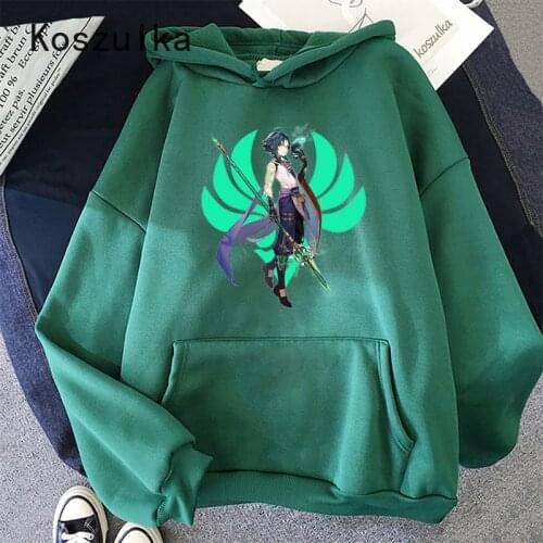 Genshin Impact Xiao Hoodie Oversized Sweatshirt Vintage Hoodie Men/Women Clothes Harajuku Student Anime Casual Basic Long Sleeve