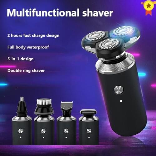 Newest Electric Shaver Mens Razor Beard Trimmer shaver for men 3 blades portable beard trimmer cutting machine for sideburns 5