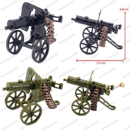 Military World War 2 Mark Xin Heavy Machine Guns Soldier Figures Building Block Assemble Army Weapons Child Christmas Gifts Toys