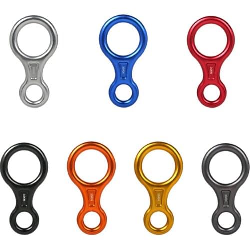 Climbing Descender Rappel Rings Outdoor Mountaineering Figure 8 Small Equipment Camping Portable Outdoor Elements