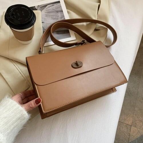 Women Handbag 2021 New Retro Fashion Chain Shoulder Bag Female Tote Pu Leather Crossbody Bag