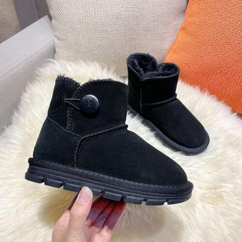 Winter Baby Girls Martin Boots Girls Boy Warm Plush Sweet Shoes Ankle Booties Childrens Autumn Boots Non Slip Rubber Sole 7 8 9