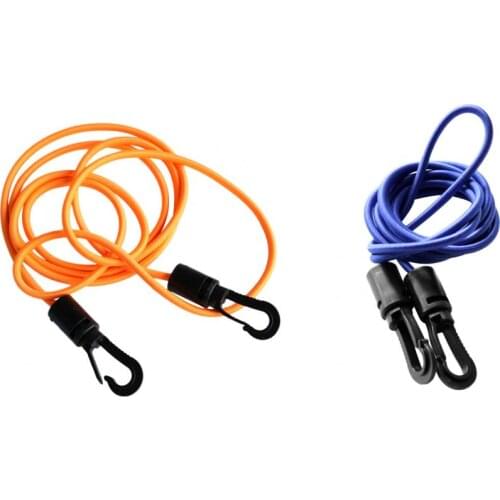1.6m Elastic Kayak Canoe Leash Tow Line Lanyard with 2 Carabiner Snap Hooks
