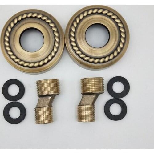 1 Set Shower Fixing Kit Water Pipe Copper/Stainless Steel Decorative Cover Bathroom Faucet Accessories Electroplating Anti Rust