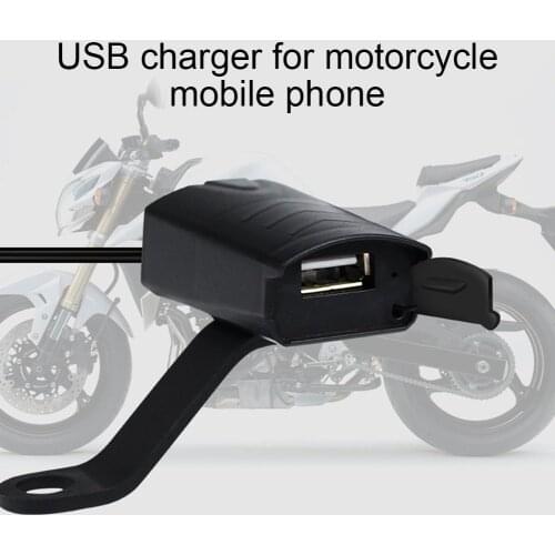 12V CS-835A1 Motorcycle Handlebar Mount USB Phone Charger with Indicator Light Motorcycle Charger