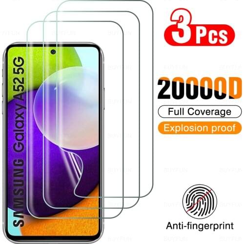 3pcs Front Hydrogel Film For Samsung Galaxy A52 5G HD Full Cover protective film for samung galaxi a52 a 52 5g screen protector