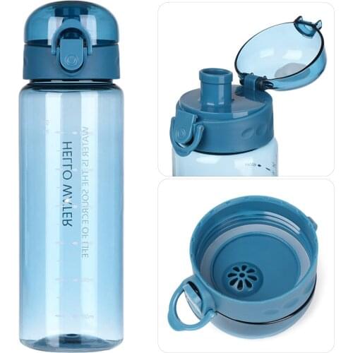 780ml Portable Transparent Plastic Water Bottle for Drinking Tea Travel Cup Outdoor Camping Supplies Students Bottle with Lid