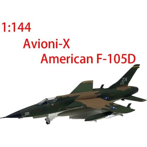Aviation Model Diecast 1:144 Avioni-X American F-105D Supersonic Bomber Fighter Alloy Mini Toys Collection Display Gift